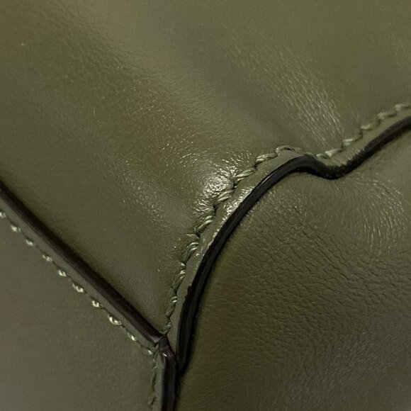 Auth FENDI Mini Peekaboo Pocket 8BN311 Khaki Leather - Handbag - Picture 3 of 16